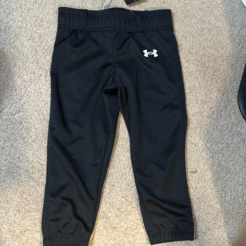 Boys black under armour baseball pants